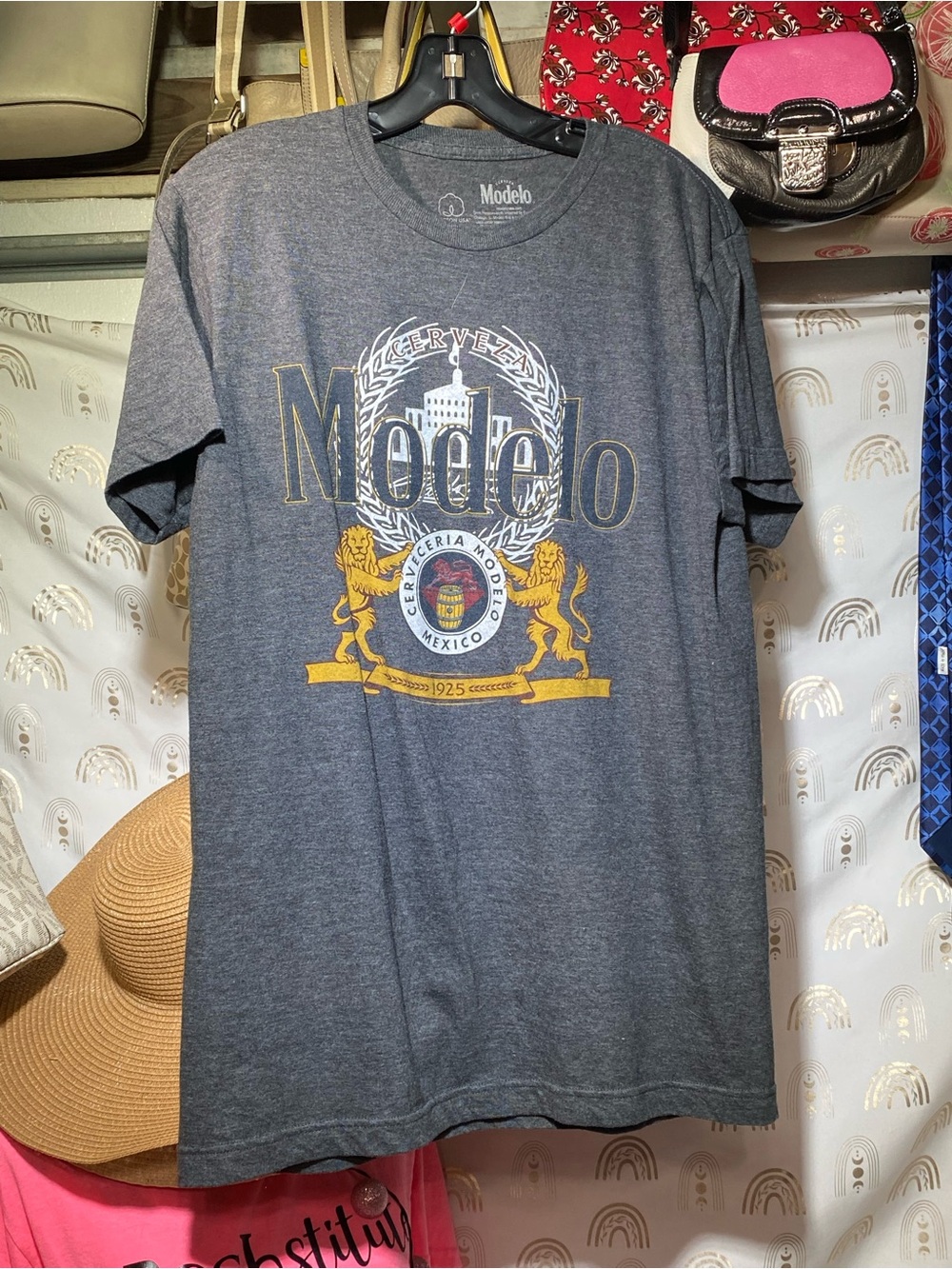 ModelCo Charcoal Graphic Crest Short Sleeve Tee